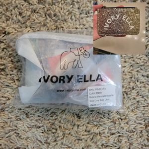 Ivory Ella Black and Gold Glitter Ombre Lanyard and ID Case - BRAND NEW